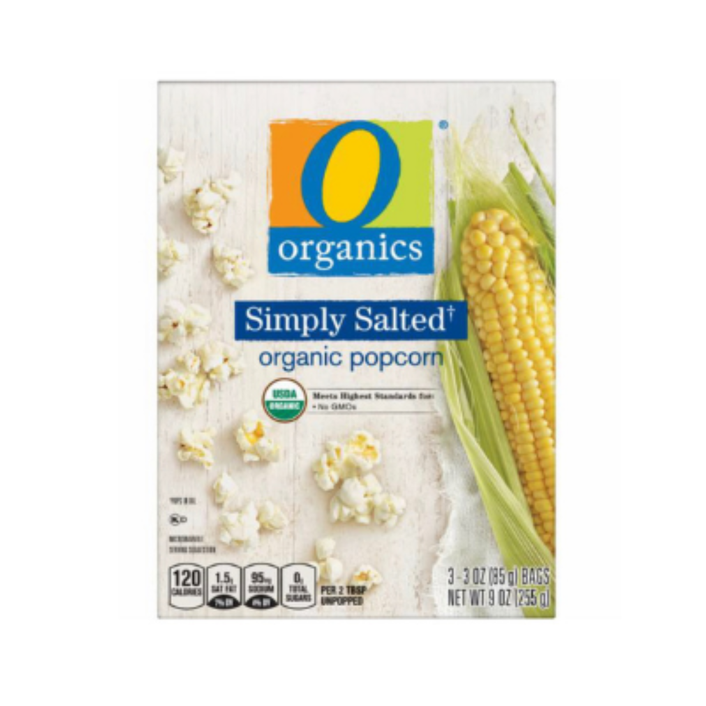 0 ORGNC POPCORN MICROWAVE 255 g